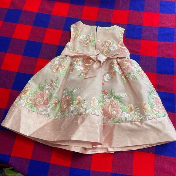 Laura Ashley London Girls Pink Embroidered Floral Dress Size 2T - Picture 9 of 12